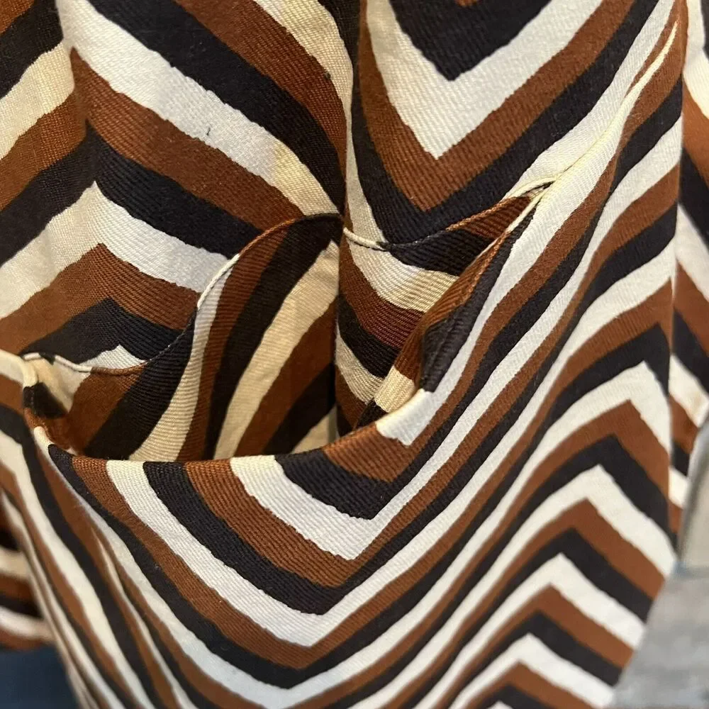 Eva Franco Anthropologie Oversized Cardigan Chevron Print Pockets Size XS / S - Picture 8 of 12